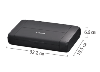 A4 カラーインクジェットプリンタ　Canon モバイルプリンタ A4 TR153 サイズ