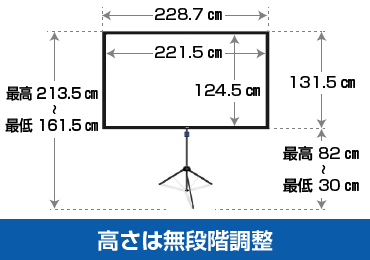 組立式 100インチ ワイドスクリーン 画像1