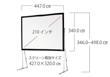 210インチ リア投影スクリーン 画像1
