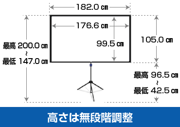 組立式 80インチ ワイドスクリーン 画像0