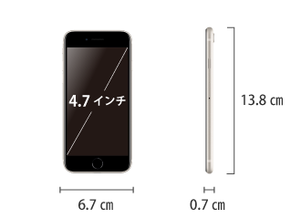 Apple iPhone SE（第3世代）64GB  スターライト (データ通信専用 ※音声通話不可) サイズ