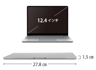 Microsoft Surface Laptop Go サイズ